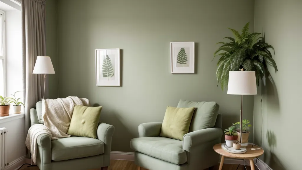 Rincón de lectura iluminado que sirve como punto focal en el salón